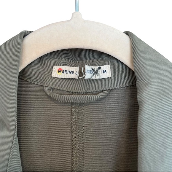 Marine Layer Renata Tencel Shirtdress Olive Green Medium Casual Contemporary - Picture 3 of 5